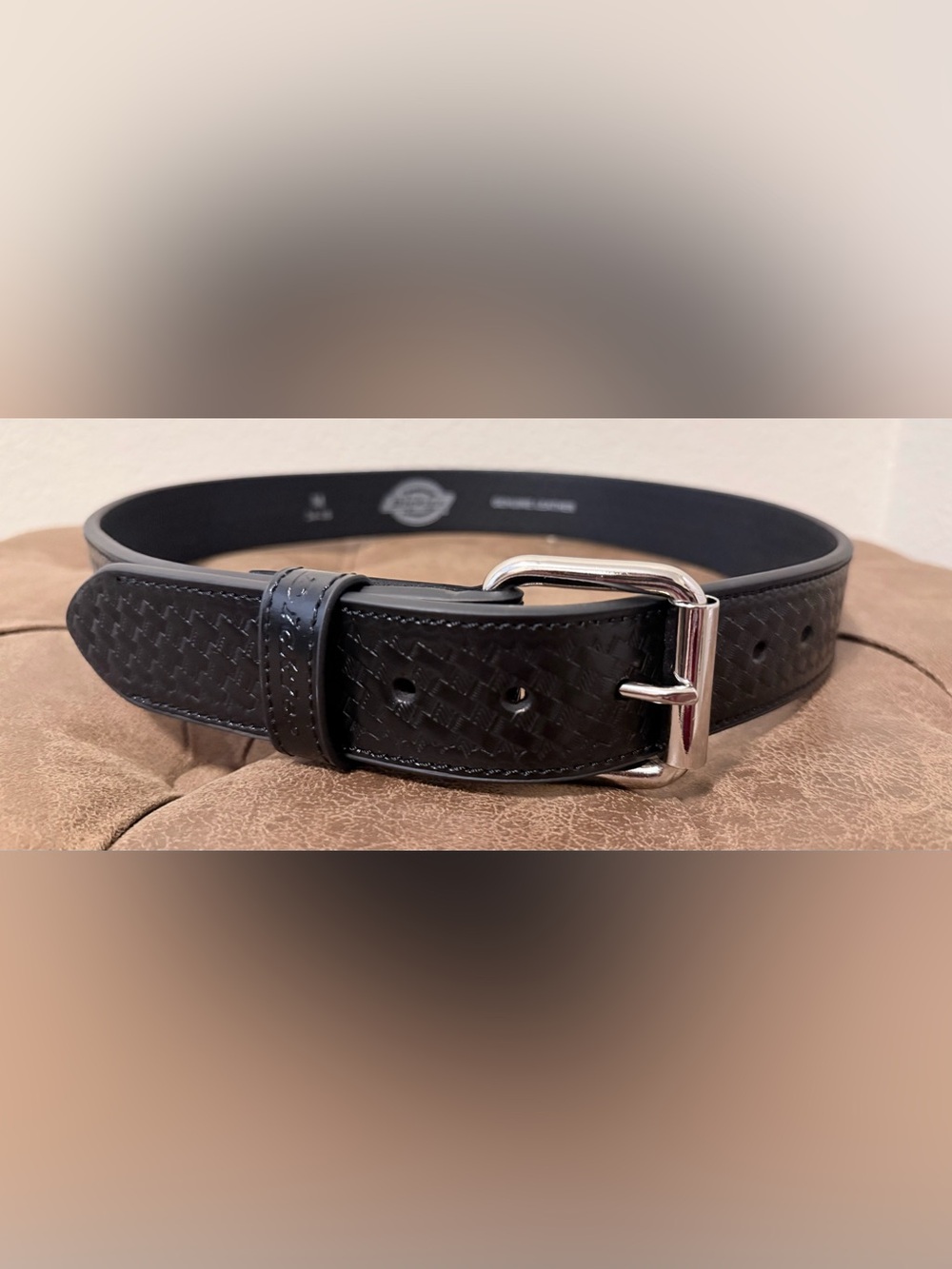 Dickies Men’s Industrial Strength Basket Weave Leather Belt, 36 Waist, NWOT